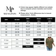 thumbnail image 4 of Mengpipi Womens Plus Size Tops Ribbed Knit Zipper Rolled-Up Sleeves Casual Loose Blouse 1X-5X, 4 of 4