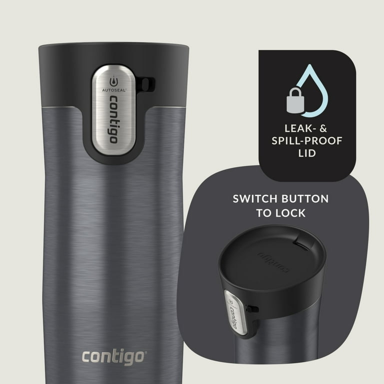 Vacuum Contigo Thermos Cup Contigo Pinnacle Autoseal Grip 16 Travel Mug- 2-pack  Costco