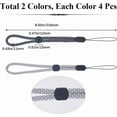 thumbnail image 2 of 8Pcs 2 Colors Wristlet Straps Hand Wrist Strap Lanyard Adjustable Polyester Keychain String Black Silver Wrist Lanyards for Cell Phone Camera USB Flash Drive Keychain Wallet for DIY, 2 of 6