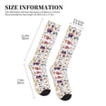 thumbnail image 4 of Rateoe Alpaca Flower Compression Socks for Women and Men 20-30mmHg-Circulation Support Socks Knee High Nurse Pregnant Running Medical and Travel Athletic, 4 of 7
