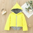 thumbnail image 3 of Vedolay Blazer Jackets Boy's Zipper Jacket Kid Outerwear Hoodies Windbreaker Coats,Yellow 6-12 Months, 3 of 4