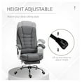 thumbnail image 6 of Dark Gray Office Chair Reclining with Footrest - Adjustable Height Swivel Task Chair for Home Office, Linen Fabric, Ergonomic Design, 265lbs Capacity, 6 of 9