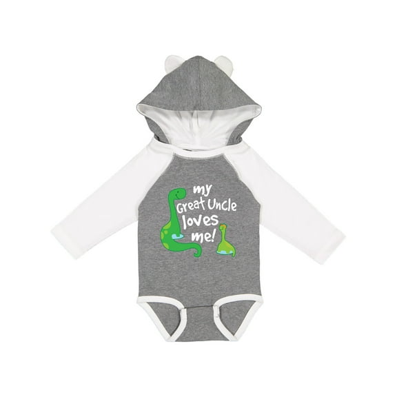 Inktastic My Great Uncle Loves Me Dinosaur Boys Long Sleeve Baby Bodysuit