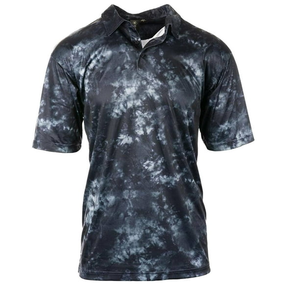 Burnside Polo de Performance Teinture sur Nœuds pour Hommes, Grand Bleu Marine