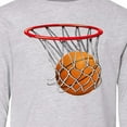 thumbnail image 4 of Inktastic Basketball Swish Long Sleeve Youth T-Shirt, 4 of 5