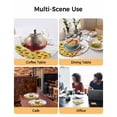 thumbnail image 2 of 13 Inch Round Placemats Set of 6, Sunflower Non Slip Heat Insulation PP Table Mats, Yellow Summer Botanical Farmhouse Floral Wooden Washable Place Mats for Kitchen Dining Party Table Decor, 2 of 7