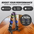 thumbnail image 2 of HolaHatha 3, 5, 8, 10, 12 & 15 Pound Neoprene Dumbbell Weight Set with Rack, 2 of 7