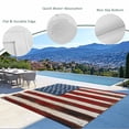 thumbnail image 3 of Farmhouse American Flag Outdoor Rug 4x6 Ft - Reversible Patio Rug Outdoor Camping Rugs, Blue Red USA Flag Vintage Washable Indoor Outdoor Area Rugs, Non-Slip Outdoor Carpet Runner for Deck/Porch, 3 of 8