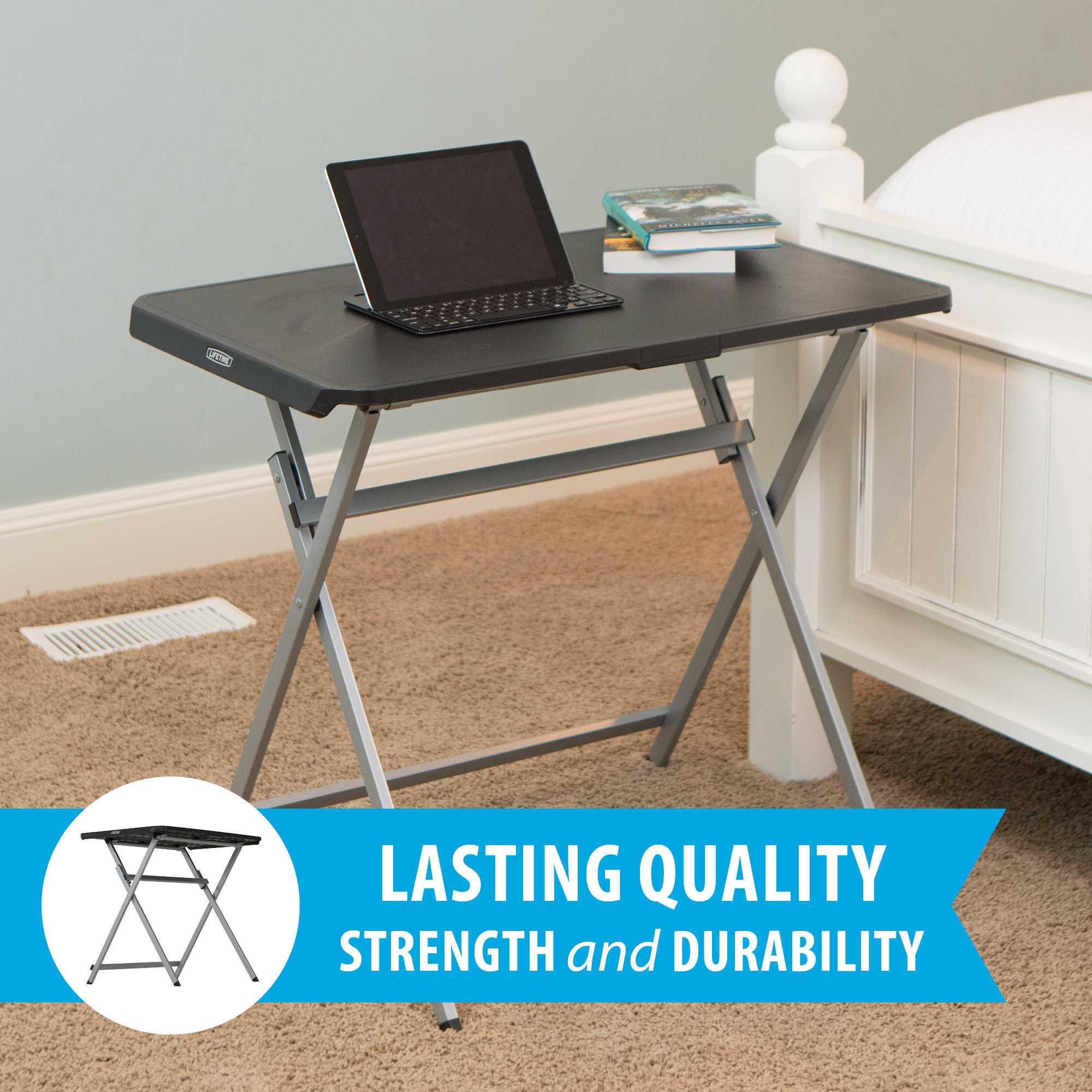 Lifetime 30-Inch Rectangle Folding Table, Black photo 3