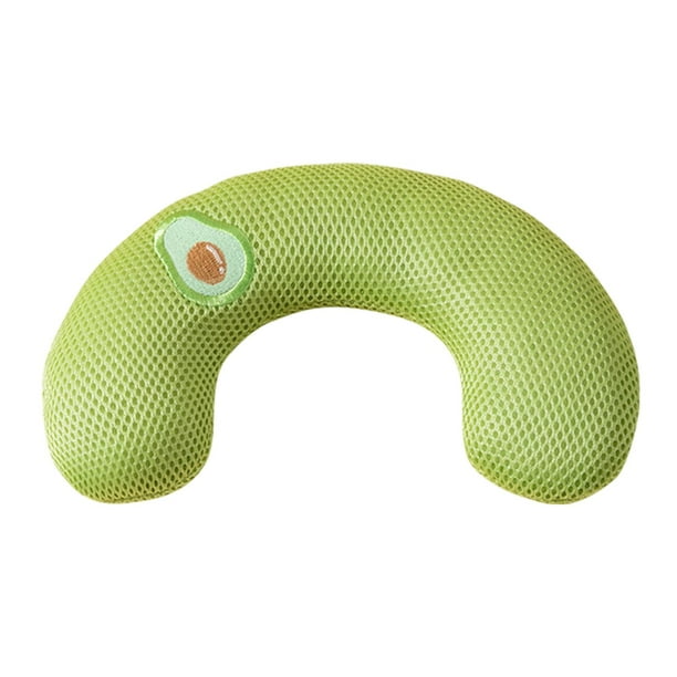 Almohada para gatos, suministros para mascotas, lavable a máquina, linda almohada para el cuello de perro, almohada para animales Aguacate Verde