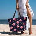 thumbnail image 3 of Wukai Cartoon Donut Planets Print Zipper Bag,large Beach Tote Bag,Waterproof Sandproof Bag,Grocery and Picnic Tote Travel Bag, 3 of 5