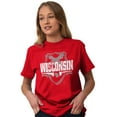thumbnail image 3 of Wisconsin WI Pride Gameday Spirit Men's Graphic T Shirt Tees Brisco Brands S, 3 of 6