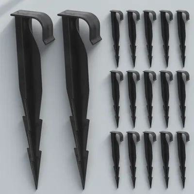 WHAMVOX 50Ud Accesorios De Para Estacas Reutilizables En Plástico Negro