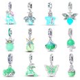 thumbnail image 1 of Abalorios de mariposa, alce, luciérnaga que brillan en la oscuridad, bañados en plata 925, compatibles con pulseras Pandora, regalos de joyería para Navidad y cumpleaños, 1 of 5