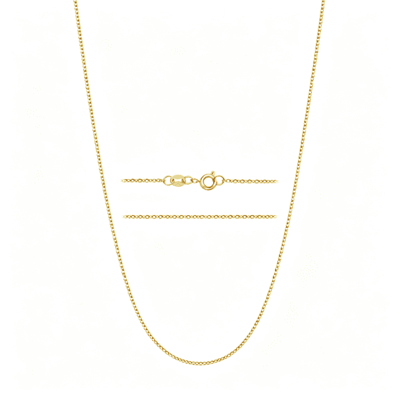 DESIGNICE Dainty Gold Cable Chain Necklace Women 24K Plated Stainless Steel | 1.5Mm, 14-30 In, Non-Tarnish, Waterproof, Hypoallergenic, Nickel-Free, Spring Ring Clasp