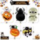 thumbnail image 2 of Globos de Halloween espeluznantes - Grandes, paquete de 8 | Globos de calabaza fantasma, 35 pulgadas | Globos de Mylar de Halloween para decoración de fiesta de cumpleaños de Halloween, 2 of 5