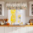 thumbnail image 2 of Kitchen Curtain Valances for Windows,Vintage Autumn Leaves Pumpkin Rod Pocket Small Valance Thanksgiving Maple Leaf,60"x18", 2 of 9