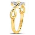 thumbnail image 4 of Diamond Princess 10kt Yellow Gold Womens Round Diamond Infinity Twist Heart Ring 1/10 Cttw, 4 of 4