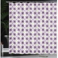 thumbnail image 3 of Ambesonne Geometric Shower Curtain, 70s Vintage Minimalist, 69"Wx70"L, Plum Mauve, 3 of 4