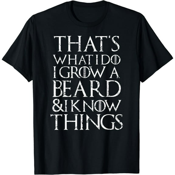 Funny beard T Shirt Cool I grow facial hair man men gift tee