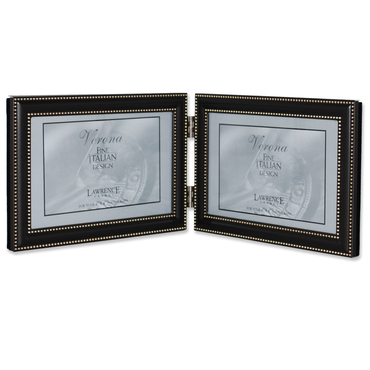 4x6 Hinged Double (Horizontal) Metal Picture Frame Oil Rubbed Bronze