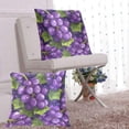 thumbnail image 6 of Grapes and Leaves Cartoon Throw Pillow Covers Pillowcases 16 x 16 Inch Home Decor 2 Packs for Bedroom Sofa, 6 of 6