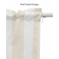 thumbnail image 5 of Cream Striped Linen Curtain Valance for Bedroom/Bathroom/Kitchen/Living/Dining Room Window,Geometric White Vertical Stripes Minimalist Pocket Topper Drapes Decorative Cafe Drapery Panel 54"x18", 5 of 6