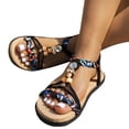 thumbnail image 6 of IUJSOY Sandals for Women 2025 Braided Slingback Flats Open Toe Non-Slip Summer Beach Shoes, 6 of 9
