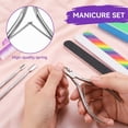 thumbnail image 6 of Nail file, ODDPC Cuticle Pusher,Nail Brush for cleaning fingernails-Purple, 6 of 7