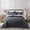 Dark Grey, variant on HZ & HY Oversized King Bedspread 120x118 - Paisley Pattern Quilt Set - Gorgeous & Elegant Style Bedding Coverlets, Reversible, Lightweight, 5 Piece, King Size, Polar Night