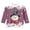 Light Purple, variant on Wdgfv Girls Christmas Forest Print Top, Crew Neck 3/4 Sleeve Holiday Outfit T-Shirt for Kids 7-8 Years