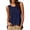 Dark Blue(Tank Tops), variant on Women's Asymmetrical Cross-Back Tank Tops, Crewneck Sleeveless Trendy High-Low Hem Casual Blouses