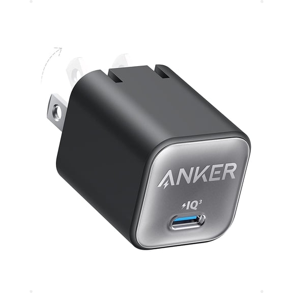 Restored Anker USB C GaN Charger 30W, Nano Charger, PIQ 3.0 Foldable PPS Fast Charger for iPhone 17 / 16 and more series, Galaxy, iPad, Compatible with MagSafe (Refurbished)