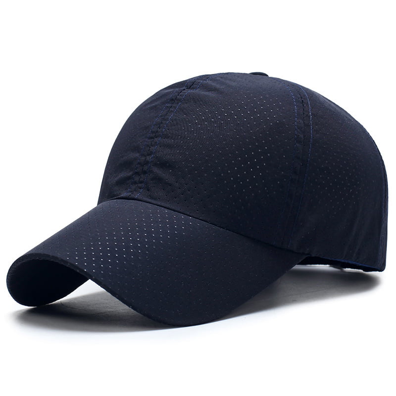 Women's Black and White Microfiber Running Baseball Hat Adjustable Referee Cap 