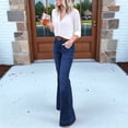 thumbnail image 5 of Women'S Lightweights High Waist Wide Leg Jeans Flared Denim Pants Casual Summer Streetwear M, 5 of 6