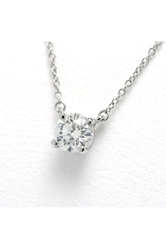 Pre-Owned Tiffany & Co. Solitaire Necklace, 0.869ct Diamond, Platinum 950, 41.5 cm