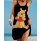 thumbnail image 1 of Disney-Vestido corto de Winnie the Pooh para mujer, traje Sexy con tirantes finos, Espalda descubierta, volantes, sin mangas, para playa y fiesta, Verano, 1 of 5