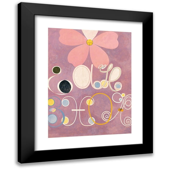 Hilma af Klint 11x14 Black Modern Framed Museum Art Print Titled - The Ten Largest, No. 5, Adulthood (1907)