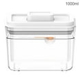 thumbnail image 1 of Food Sealed Storage Box Plastic Grain Jar with Lid Container Nut Snacks Snacks Milk Powder Airtight Container, 1000ml, Clear, 1 of 8