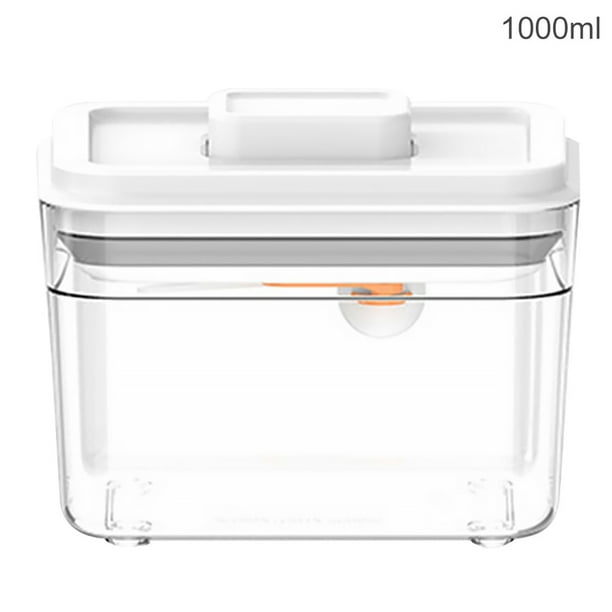 Food Sealed Storage Box Plastic Grain Jar With Lid Snacks Milk Powder Airtight Container 1000ml Clear Com Food Sealed Storage Box Plastic Grain, Long Term Storage Containers For Food