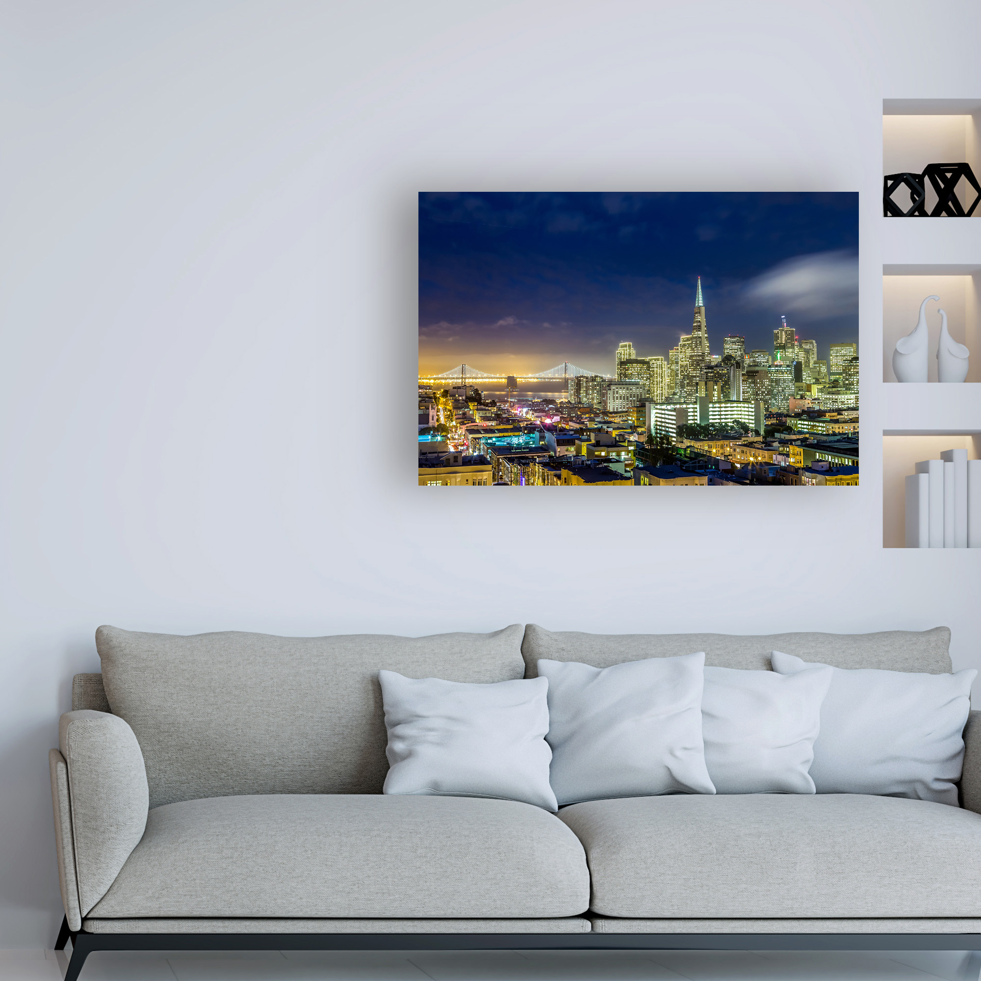 Trademark Fine Art 'San Francisco Holiday Lights' Canvas Art by Dave Gordo