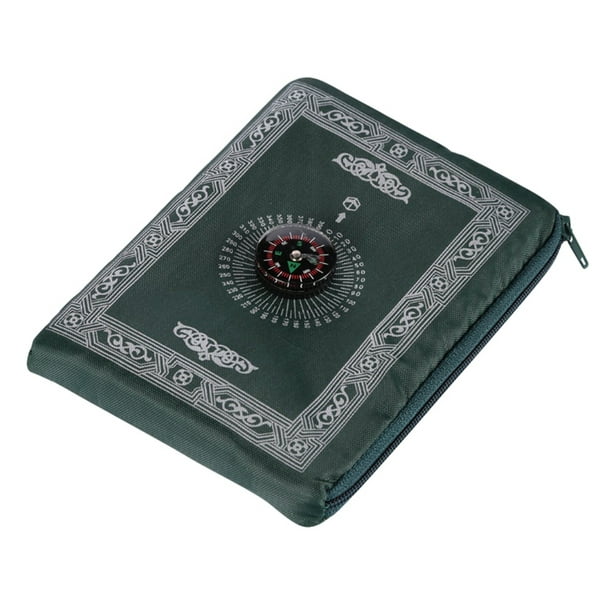 Portable Muslim Prayer Blanket Travel Prayer Mat with Compass Pocket