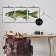 thumbnail image 3 of Stupell Lake House Bass Fish Wildlife Animals & Insects Painting Gallery Wrapped Canvas Print Wall Art, Set of 3, 3 of 7