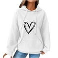thumbnail image 3 of Trendy Tie-Dye Hoodies for Womens Fall Winter Casual Loose Long Sleeve Hooded Pullover Gradient Baggy Sweatshirts Tops,Light Blue,3XL, 3 of 4