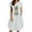White, variant on Plus Size Dresses for Curvy Women Short Color Colorful Pineapple Print Crewneck Dress with Pocket Casual Womens Dresses White XXL