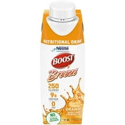 Boost Breeze Nutritional Drink, Orange, 8 Fl Oz (Pack of 6)