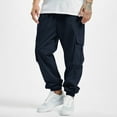thumbnail image 2 of Men's Cargo Pants Mechanic Pants with Memory Thick Baggy Cargo Men 13 1 Tie with Men's Outdoor Zip Pant Men All Season Fit Pant Casual All Solid Color Pocket Trouser Navy S, 2 of 7