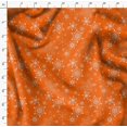 thumbnail image 4 of Soimoi Orange Viscose Chiffon Fabric Snow Flakes Floral Printed Fabric 1 Yard 42 Inch Wide, 4 of 5