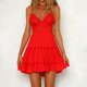 thumbnail image 3 of Vestido Vestido de tirantes para mujer Vestido de tirantes sexy con costuras de encaje de verano sin espalda (Rojo XL) Cgtredaw Rojo T XL para Mujer, 3 of 6