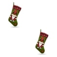 thumbnail image 1 of Cateissary Calcetín de Navidad a cuadros, decoración sin rostro, media no tejida de Navidad, bolsa colgante de caramelo, regalo de Año Nuevo Type2 NO2, 1 of 6